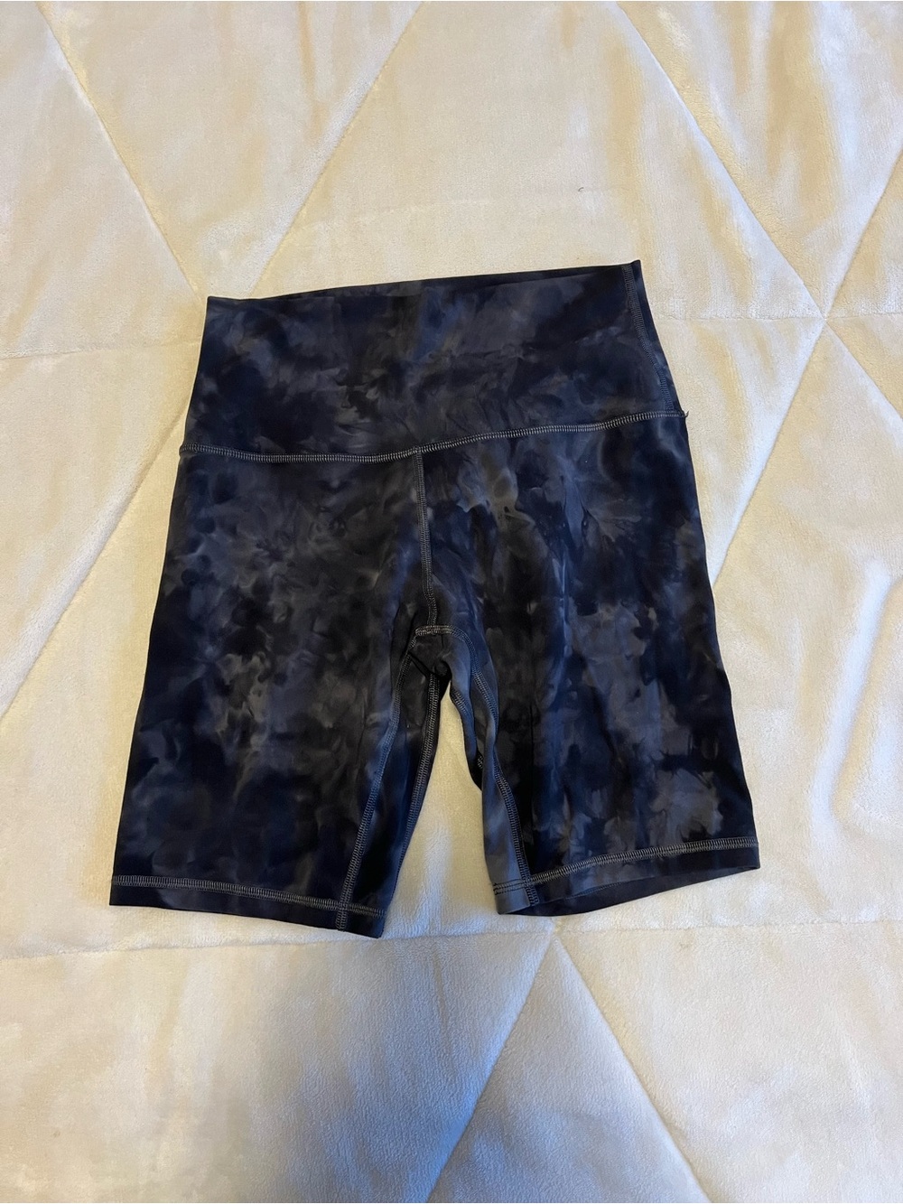 lululemon athletica Black Tie-Dye High-Rise Bike Shorts